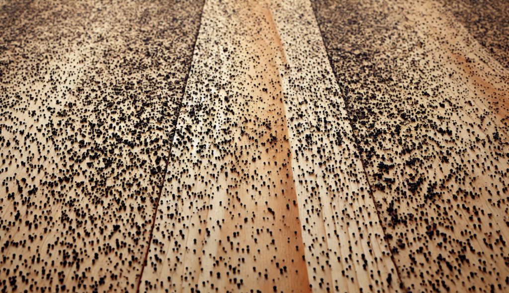  Black Speckles of mold on subfloor