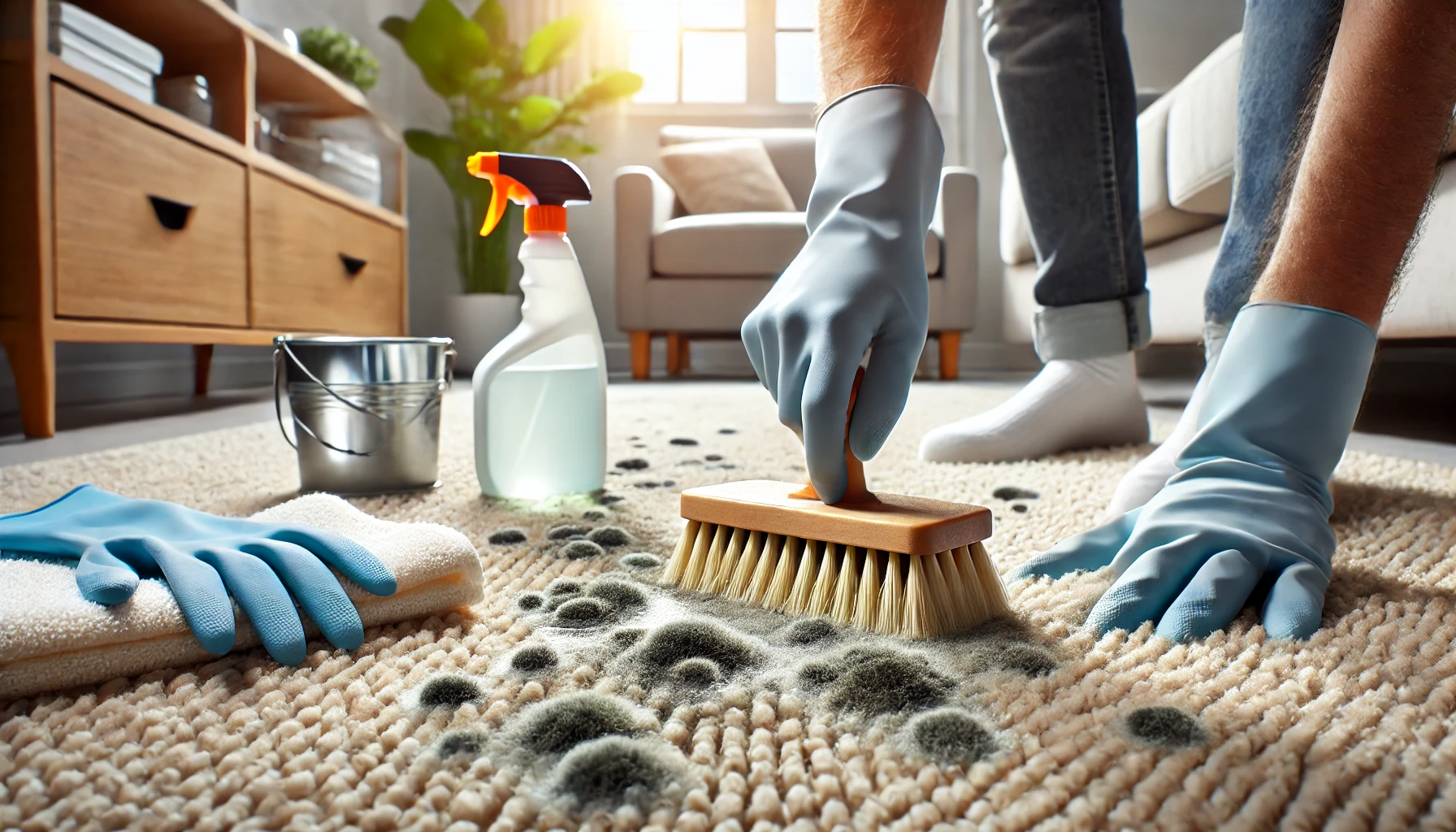 how to remove mold on carpet