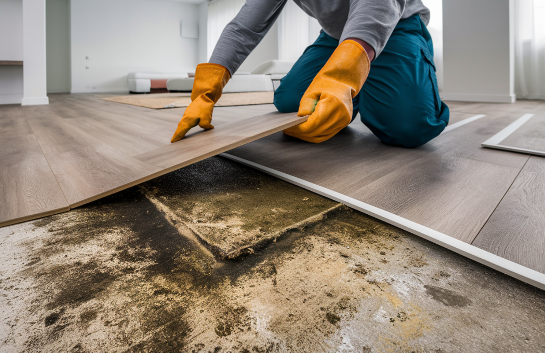 remove mold from laminate flooring