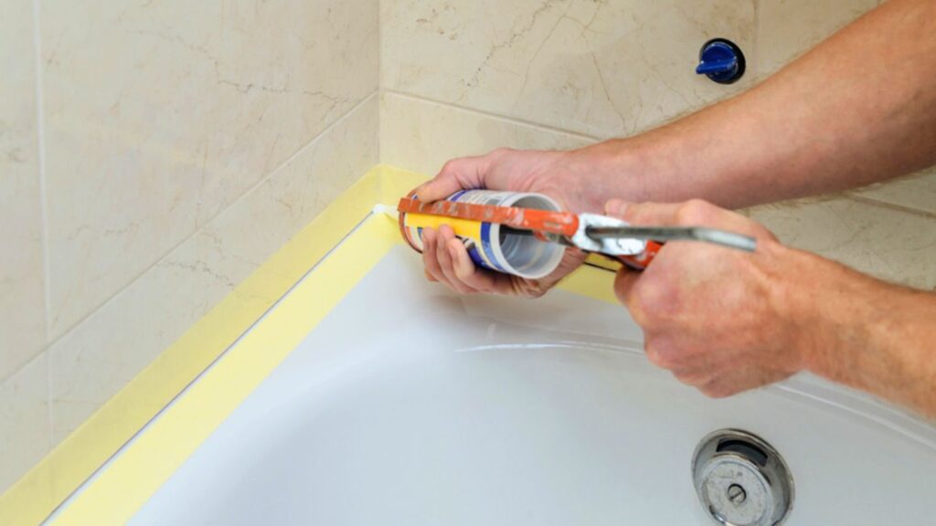 removing old moldy shower caulk