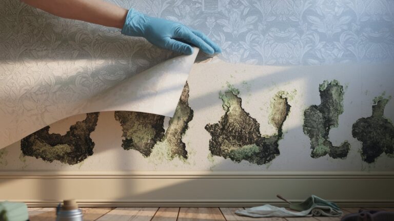 mold behind wallpaper